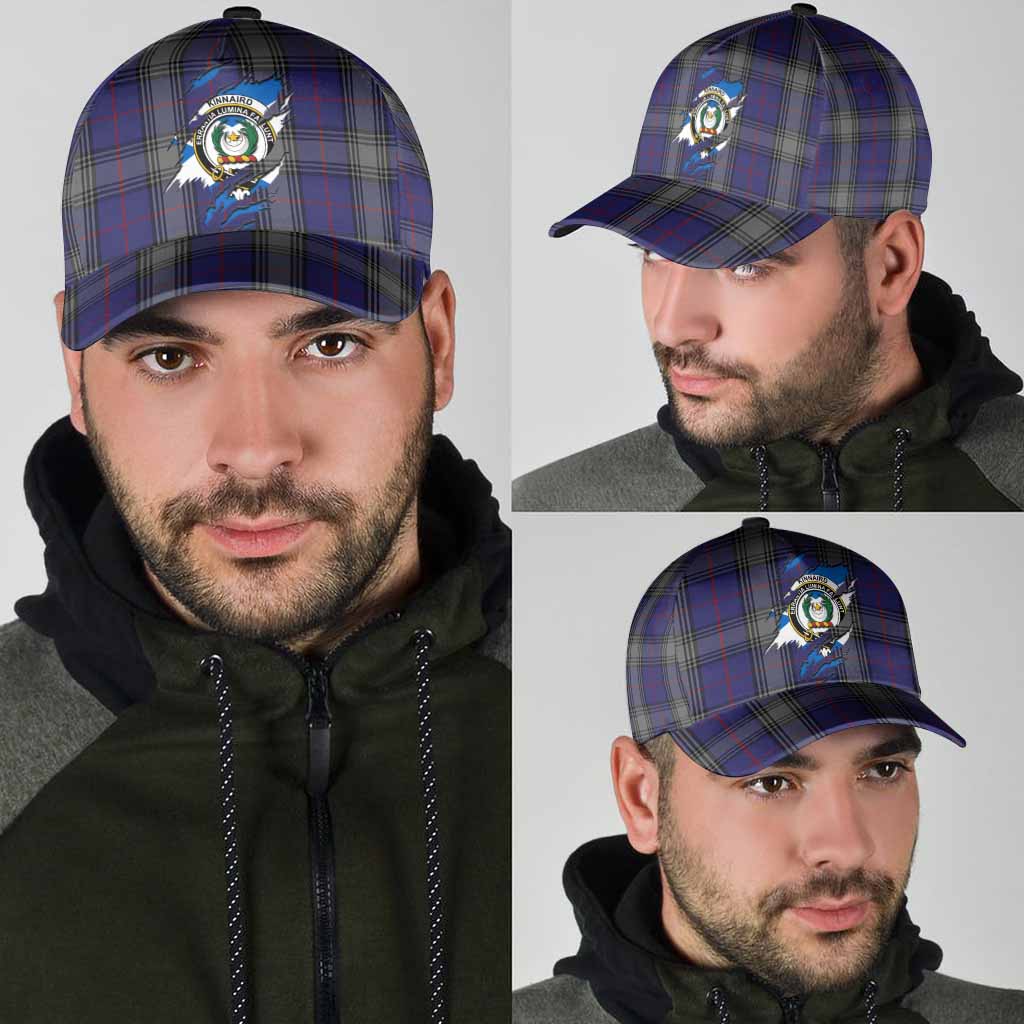 Kinnaird Tartan Classic Cap with Family Crest In Me Style