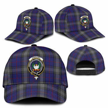 Kinnaird Tartan Classic Cap with Family Crest