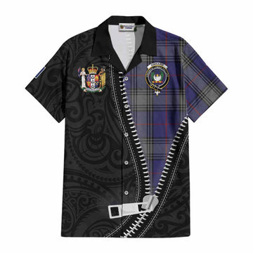 Kinnaird Tartan Cotton Hawaiian Shirt New Zealand Pattern Unique Zipper Stylized