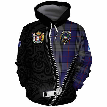 Kinnaird Tartan Cotton Hoodie New Zealand Pattern Unique Zipper Stylized