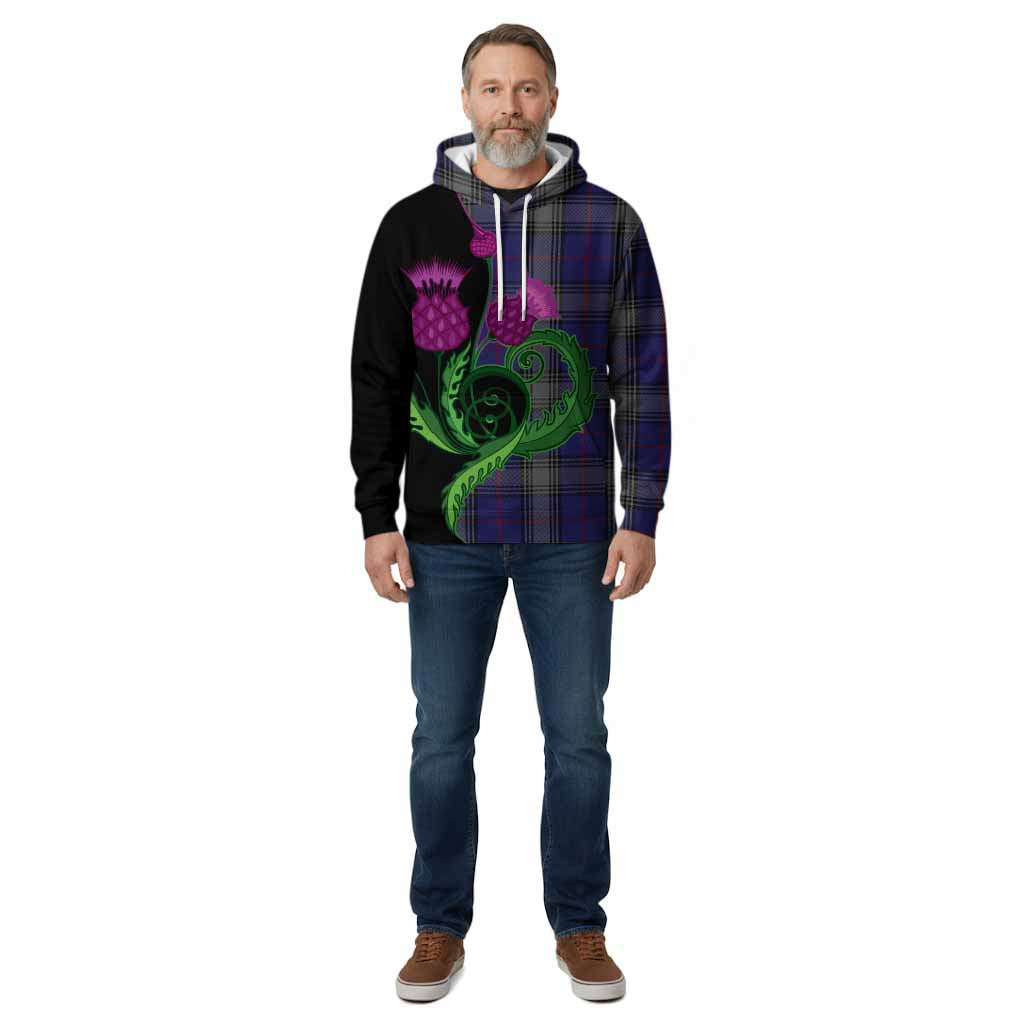 Kinnaird Tartan Cotton Hoodie Traditional Scottish Thistle