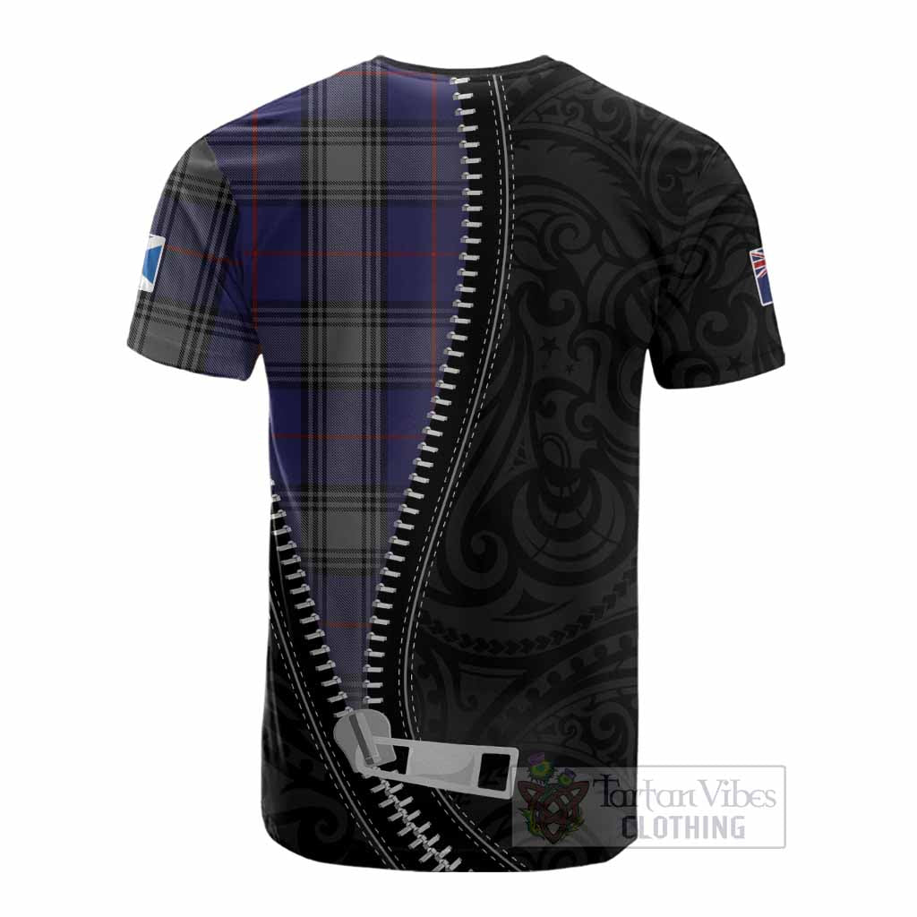 Kinnaird Tartan Cotton T-shirt New Zealand Pattern Unique Zipper Stylized