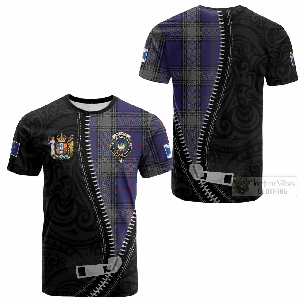 Kinnaird Tartan Cotton T-shirt New Zealand Pattern Unique Zipper Stylized