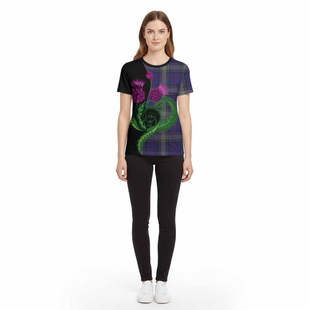 Kinnaird Tartan Cotton T-shirt Traditional Scottish Thistle