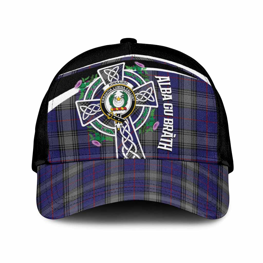 Kinnaird Tartan Crest Classic Cap Scottish Thistle Celtic Cross Alba Gu Brath