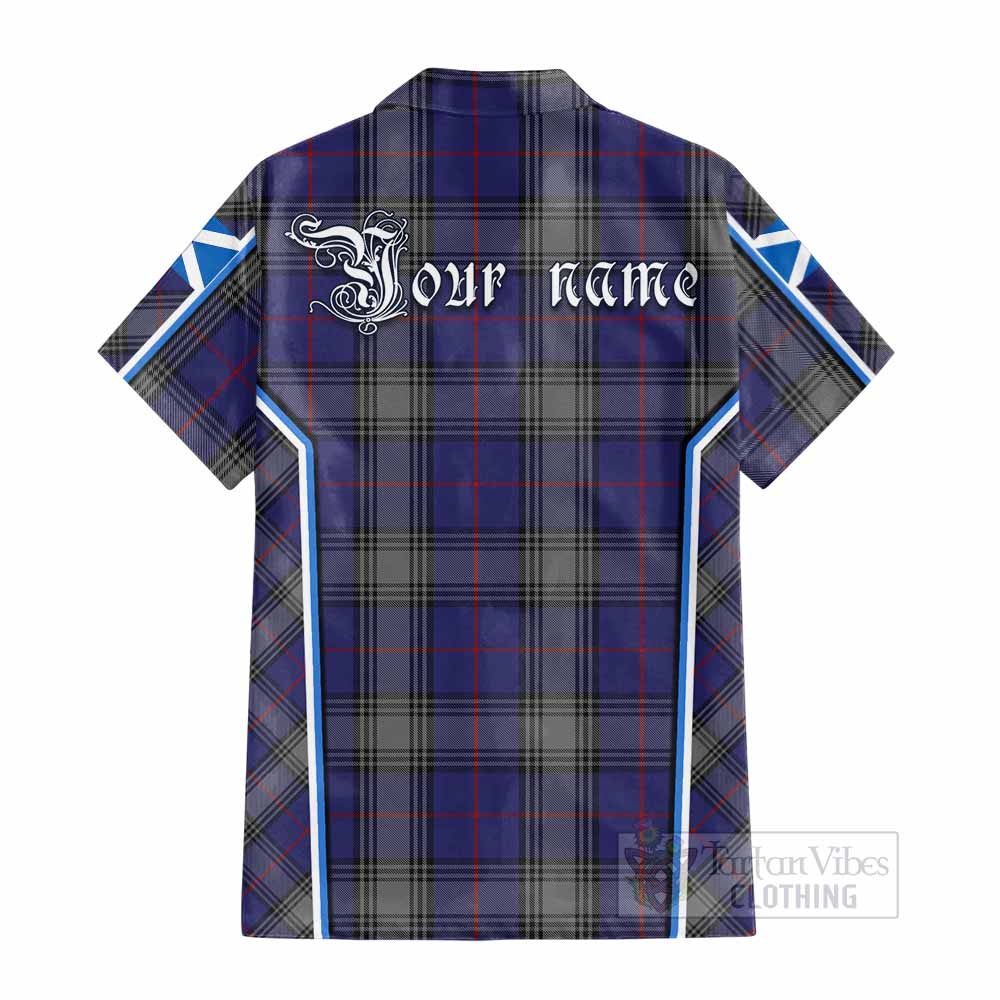 Kinnaird Tartan Crest Cotton Hawaiian Shirt Scotland Coat of Arm Flag Style - Tartan Vibes Clothing