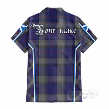 Kinnaird Tartan Crest Cotton Hawaiian Shirt Scotland Coat of Arm Flag Style - Tartan Vibes Clothing