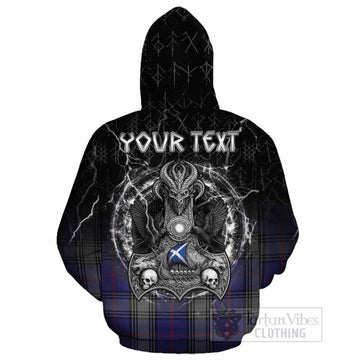 Kinnaird Tartan Crest Cotton Hoodie Celtic Odin's Raven Legacy
