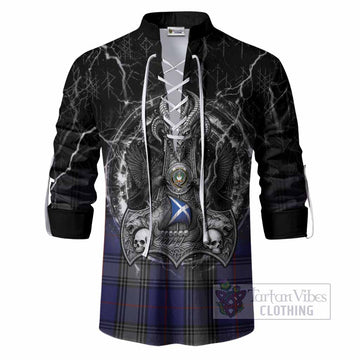Kinnaird Tartan Crest Ghillie Shirt Celtic Odin's Raven Legacy