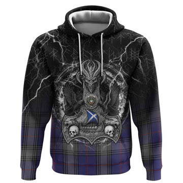 Kinnaird Tartan Crest Hoodie Celtic Odin's Raven Legacy