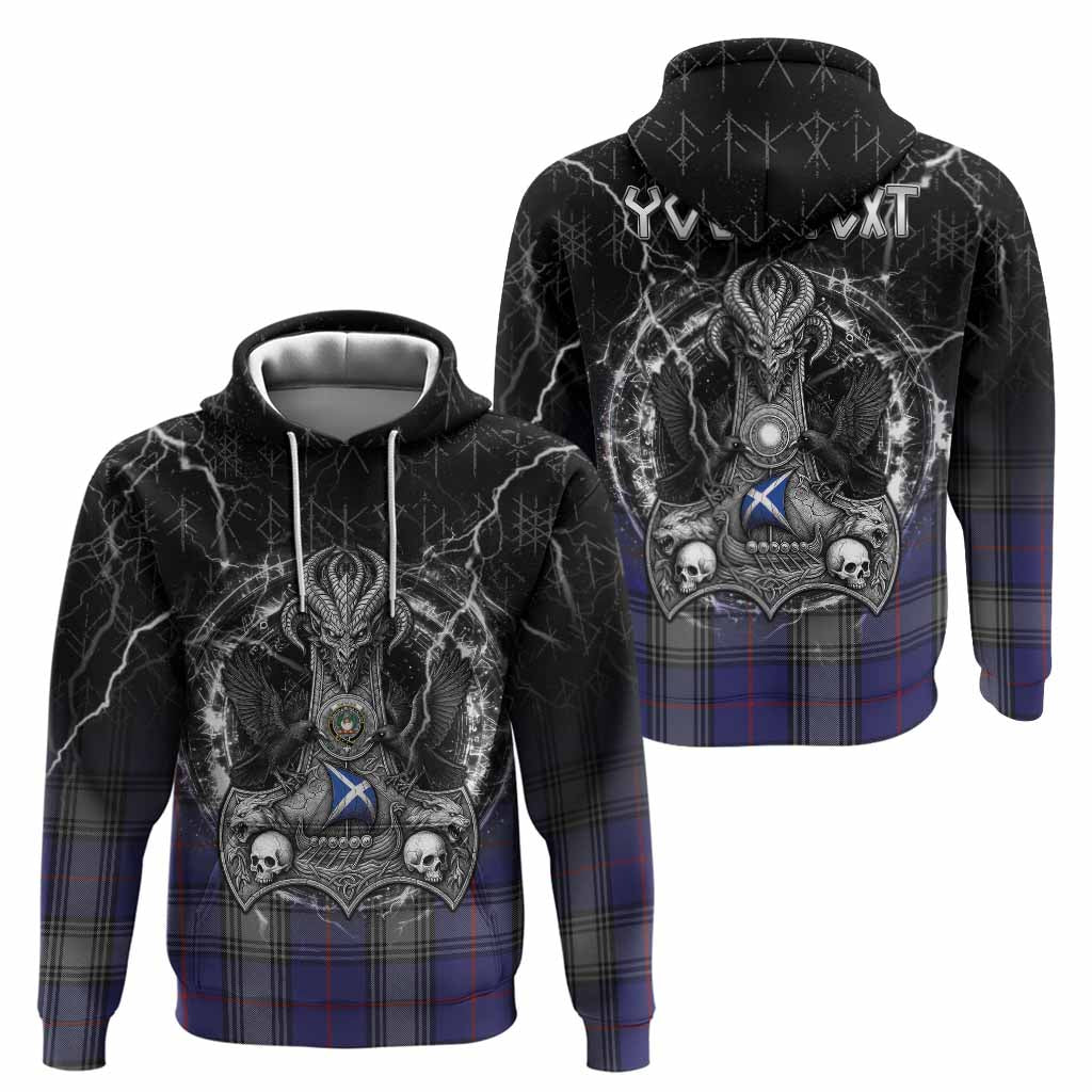 Kinnaird Tartan Crest Hoodie Celtic Odin's Raven Legacy
