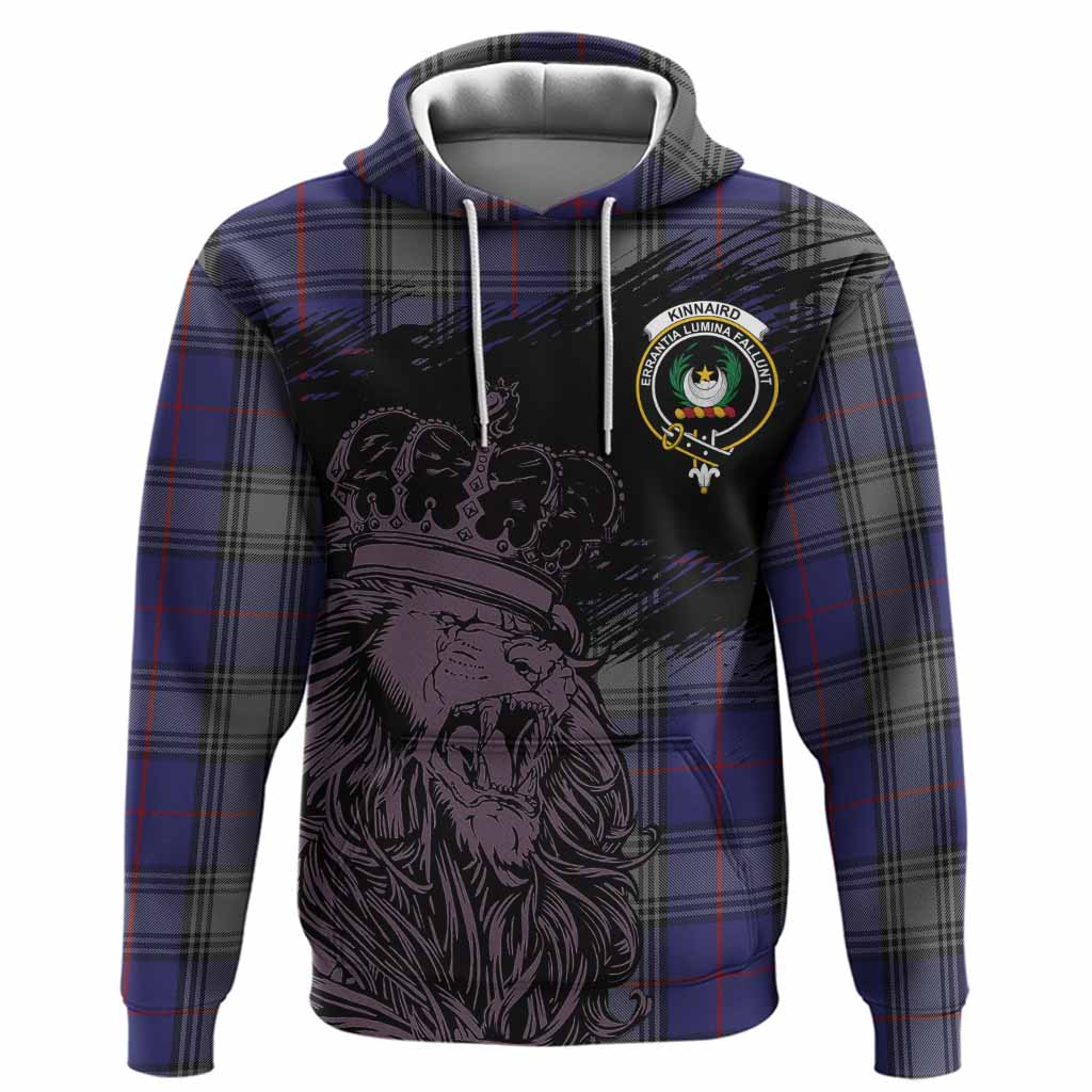 Kinnaird Tartan Crest Hoodie Crowned Lion Heritage Style