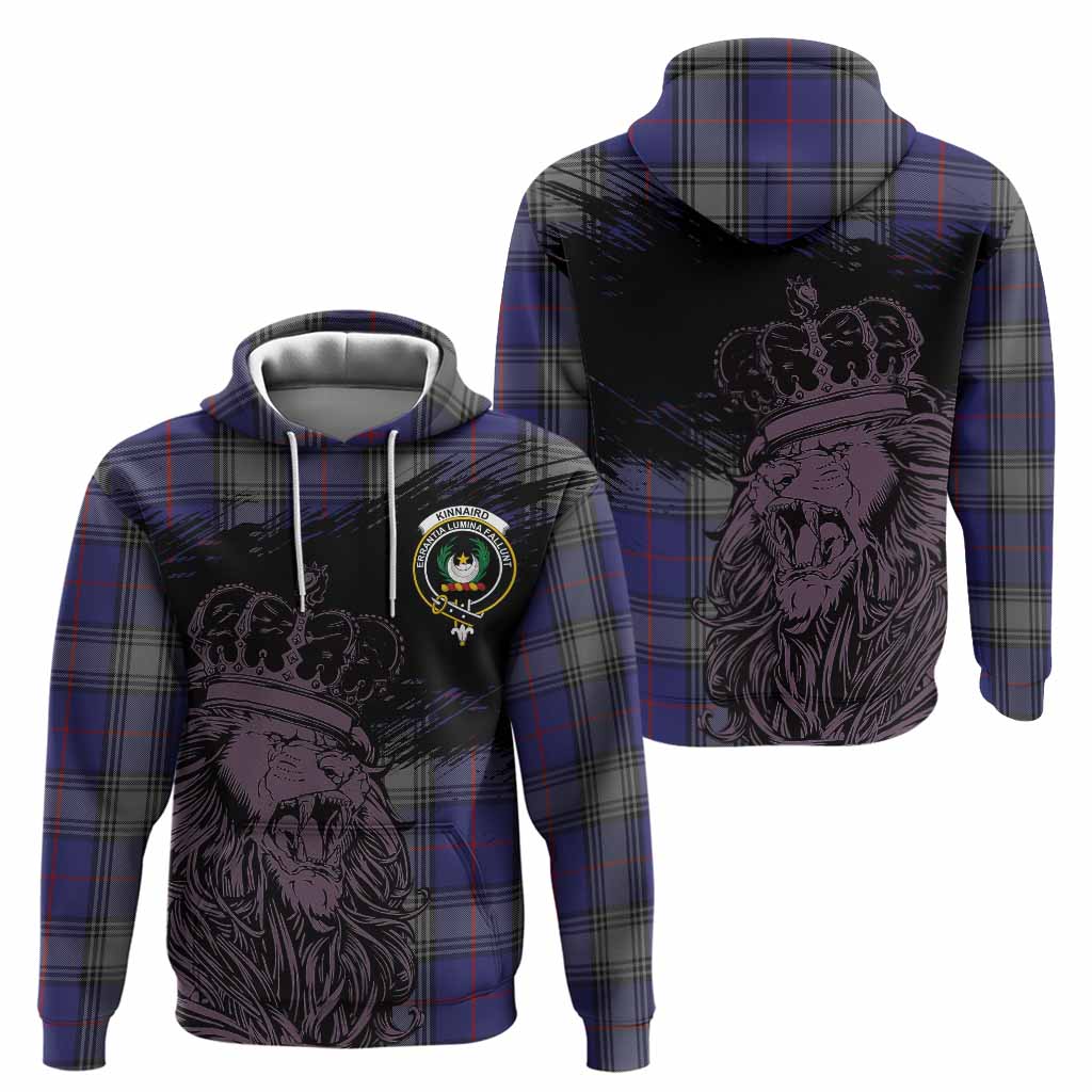 Kinnaird Tartan Crest Hoodie Crowned Lion Heritage Style