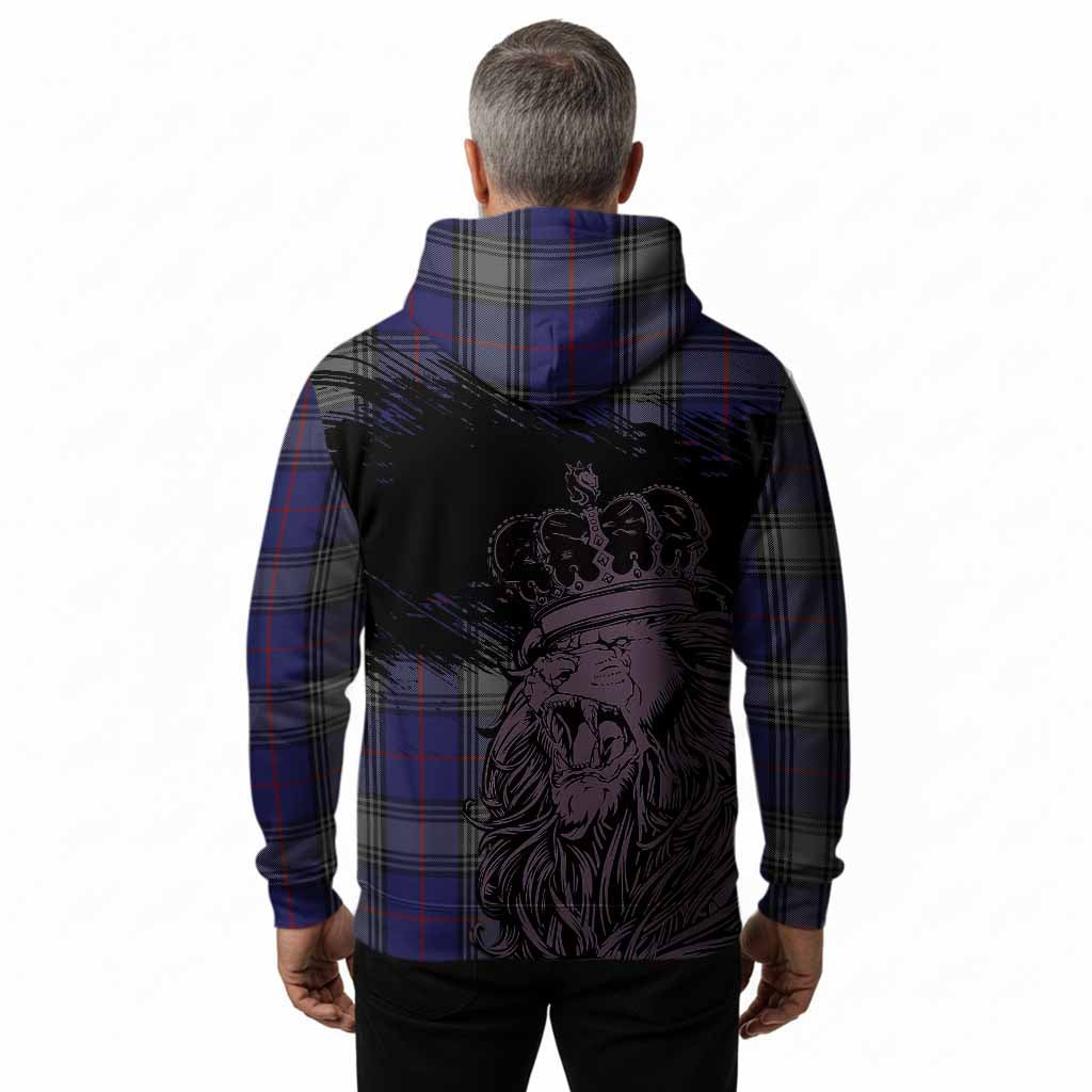 Kinnaird Tartan Crest Hoodie Crowned Lion Heritage Style