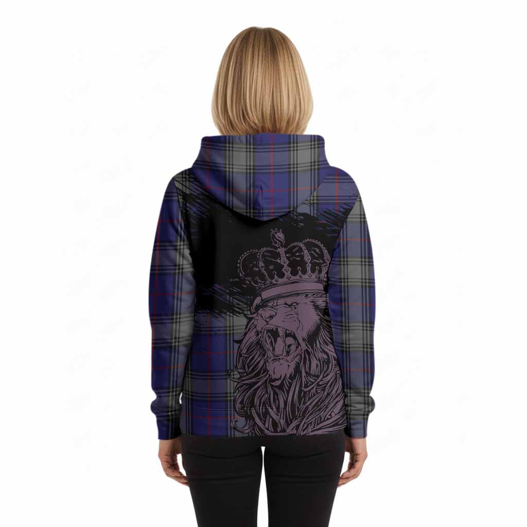 Kinnaird Tartan Crest Hoodie Crowned Lion Heritage Style