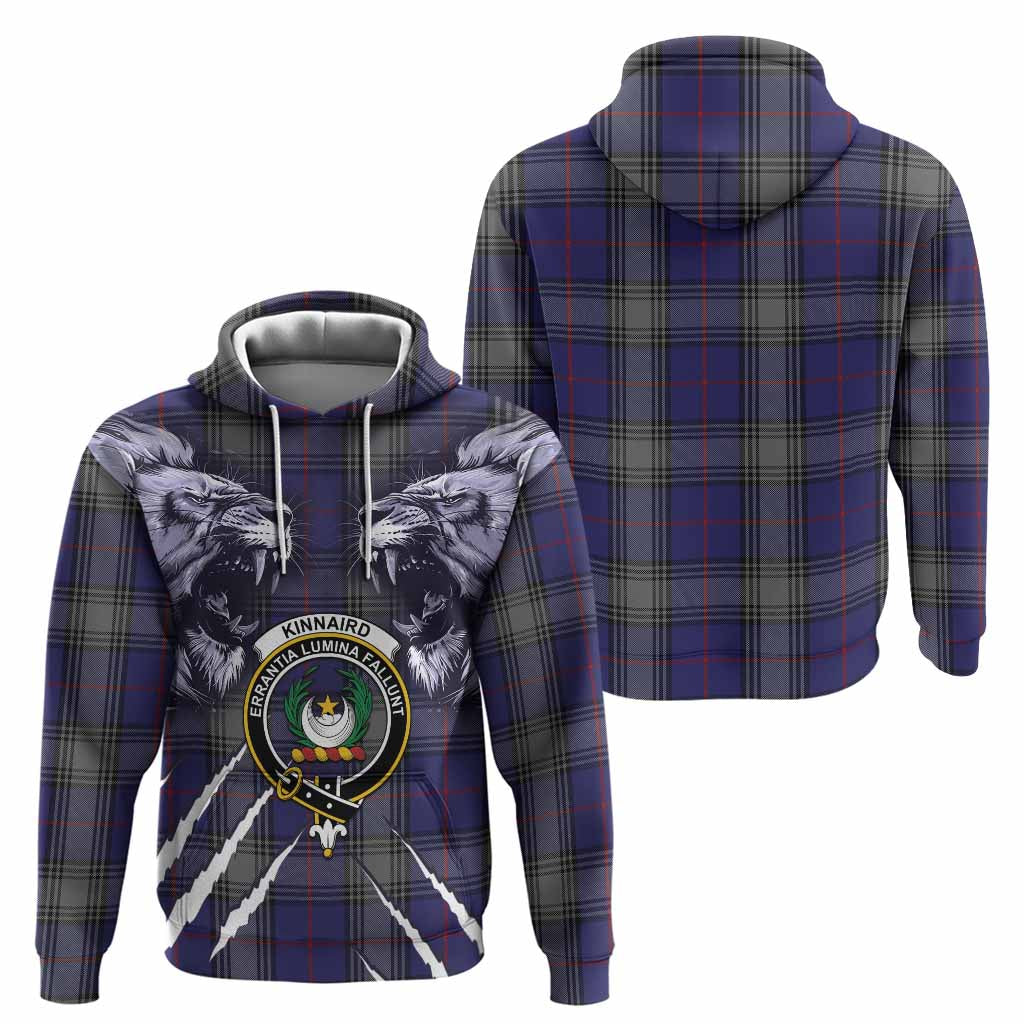 Kinnaird Tartan Crest Hoodie Ferocious Lion Style