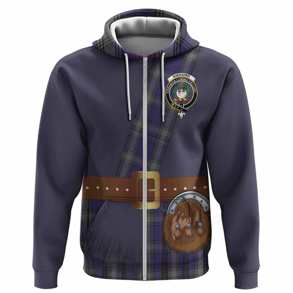 Kinnaird Tartan Crest Hoodie Kilt Costume Style