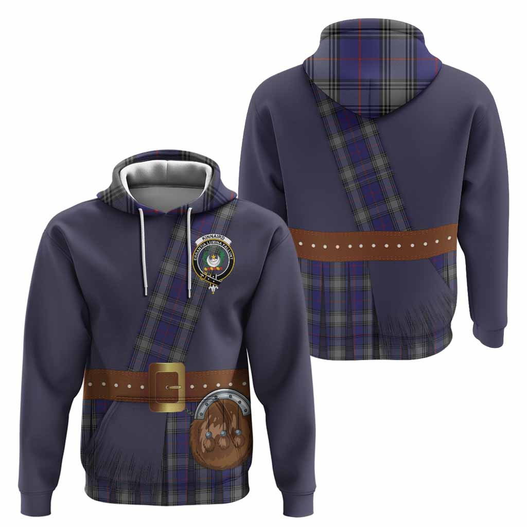 Kinnaird Tartan Crest Hoodie Kilt Costume Style