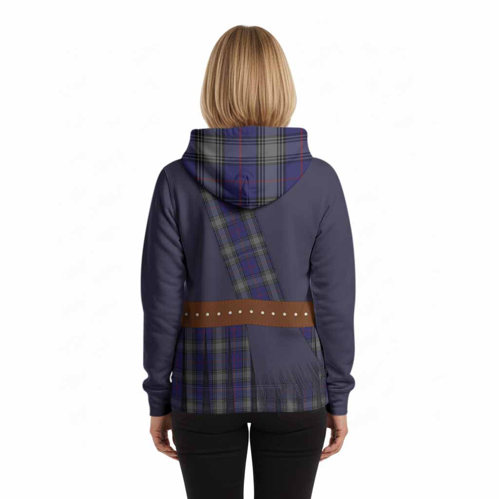Kinnaird Tartan Crest Hoodie Kilt Costume Style