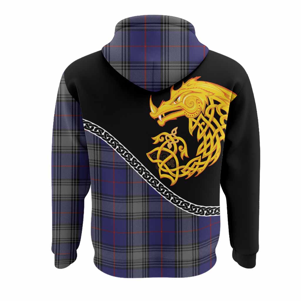 Kinnaird Tartan Crest Hoodie Legendary Dragon Knot Half Style