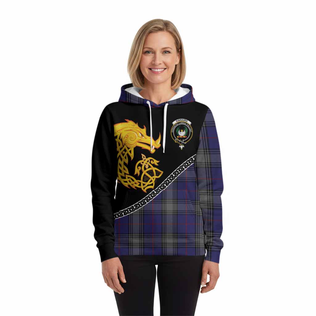 Kinnaird Tartan Crest Hoodie Legendary Dragon Knot Half Style