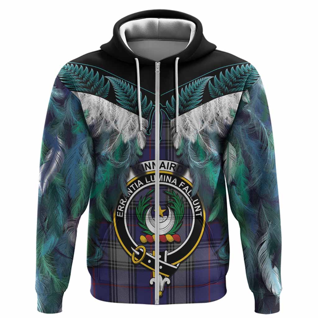 Kinnaird Tartan Crest Hoodie New Zealand Maori Korowai Cloak