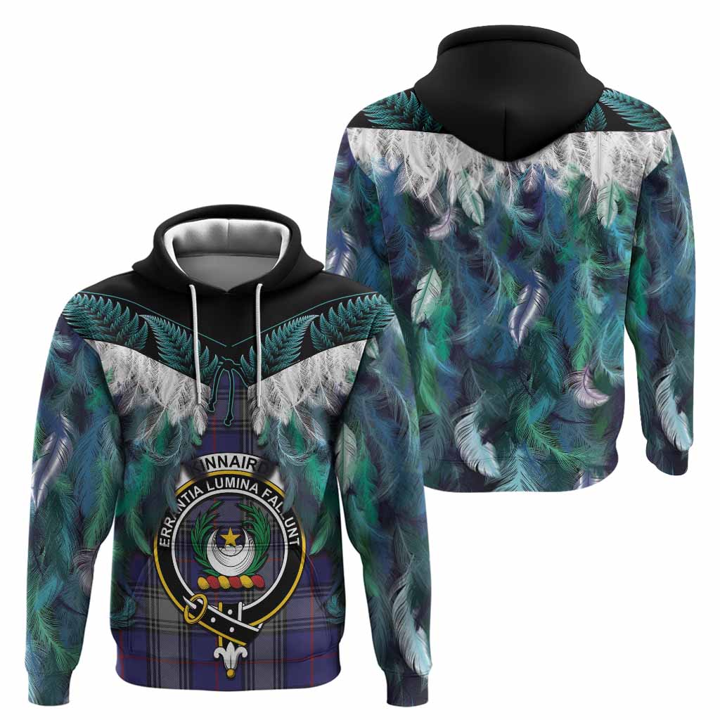Kinnaird Tartan Crest Hoodie New Zealand Maori Korowai Cloak