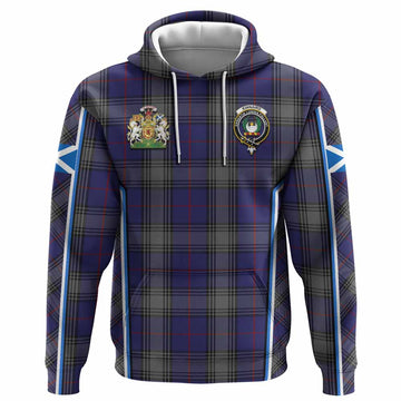 Kinnaird Tartan Crest Hoodie Scotland Coat of Arm Flag Style - Tartan Vibes Clothing