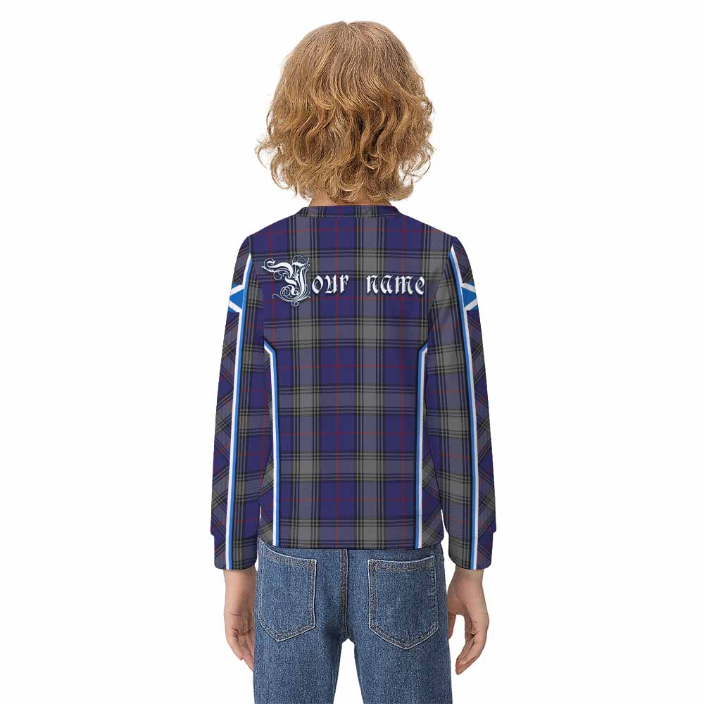 Kinnaird Tartan Crest Kid Knitted Sweatshirt Scotland Coat of Arm Flag Style - Tartan Vibes Clothing