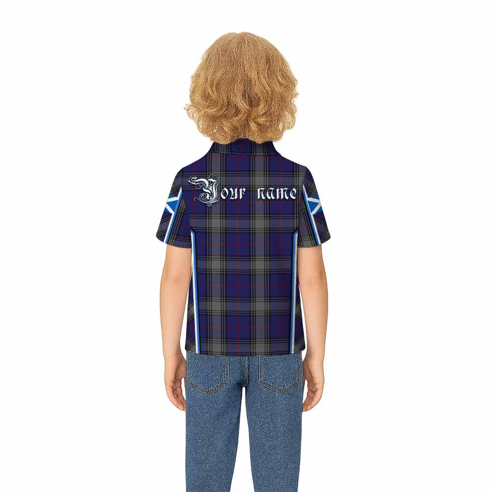 Kinnaird Tartan Crest Kid Polo Shirt Scotland Coat of Arm Flag Style - Tartan Vibes Clothing