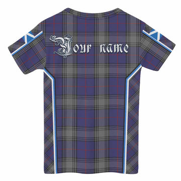Kinnaird Tartan Crest Kid T-shirt Scotland Coat of Arm Flag Style