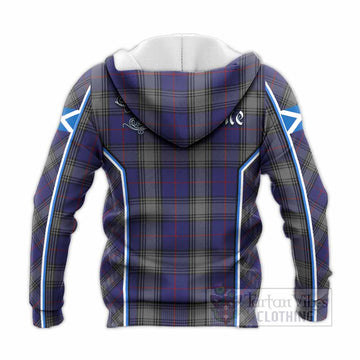 Kinnaird Tartan Crest Knitted Hoodie Scotland Coat of Arm Flag Style - Tartan Vibes Clothing