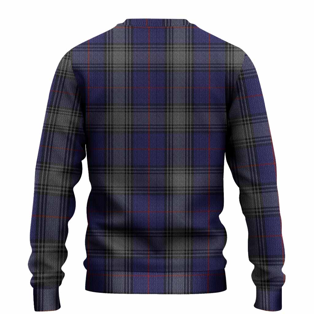 Kinnaird Tartan Crest Knitted Sweater Ferocious Lion Style