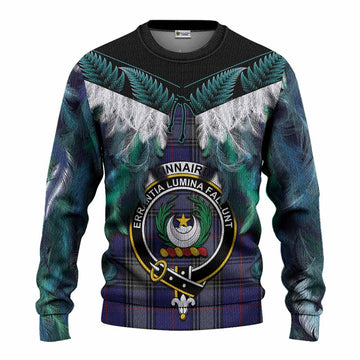 Kinnaird Tartan Crest Knitted Sweater New Zealand Maori Korowai Cloak