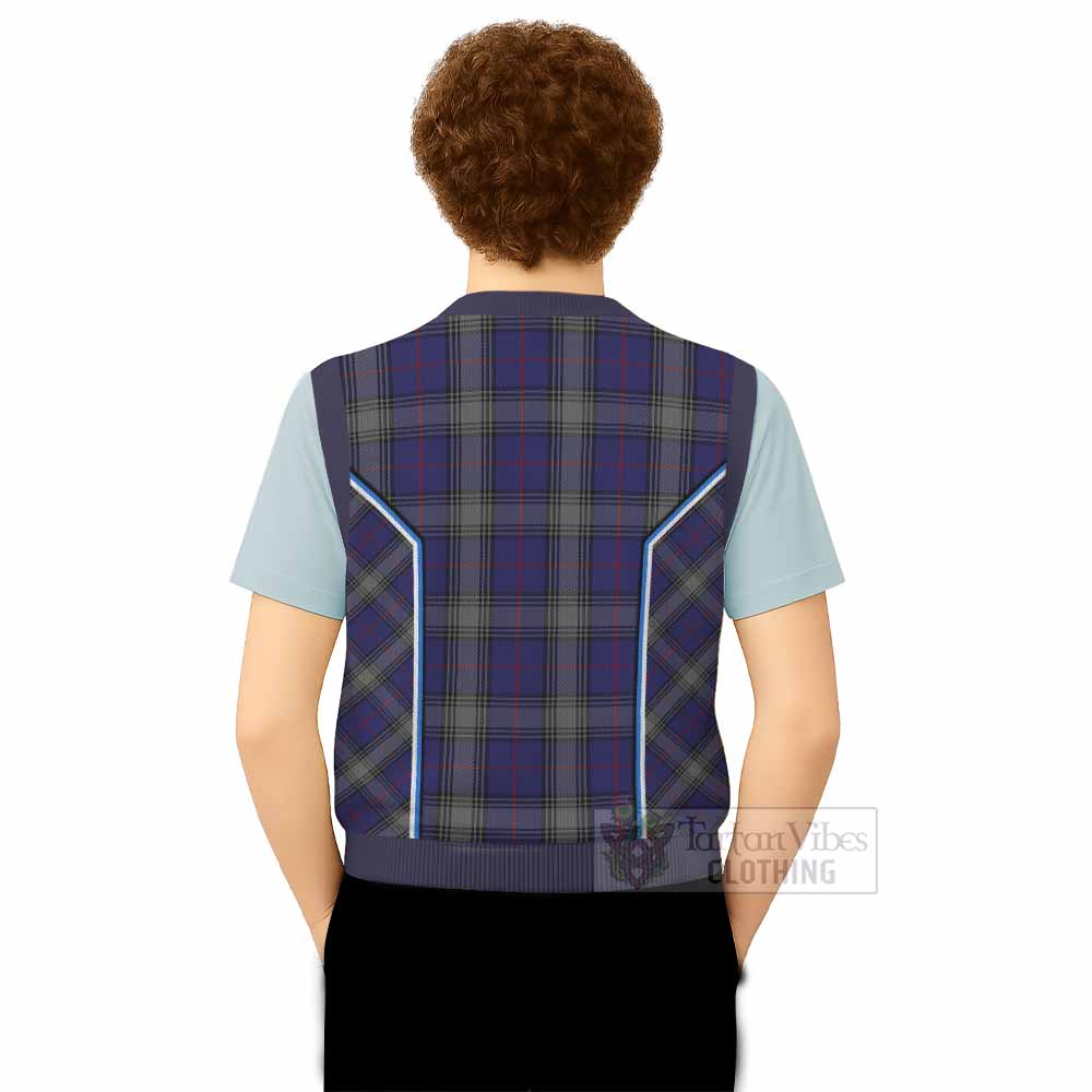 Kinnaird Tartan Crest Knitted V-Neck Vest Scotland Coat of Arm Flag Style - Tartan Vibes Clothing