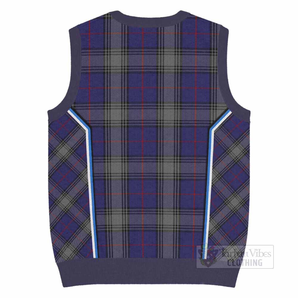 Kinnaird Tartan Crest Knitted V-Neck Vest Scotland Coat of Arm Flag Style - Tartan Vibes Clothing