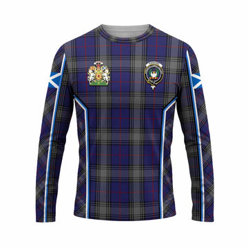 Kinnaird Tartan Crest Long Sleeve T-Shirt Scotland Coat of Arm Flag Style - Tartan Vibes Clothing