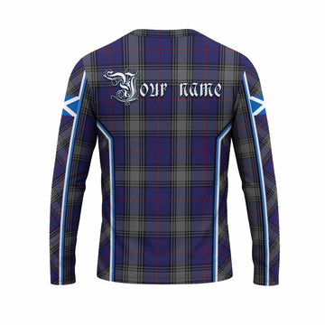 Kinnaird Tartan Crest Long Sleeve T-Shirt Scotland Coat of Arm Flag Style - Tartan Vibes Clothing