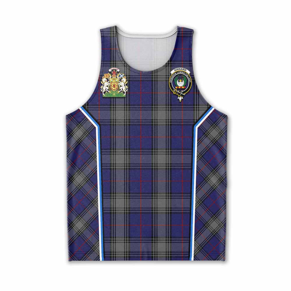 Kinnaird Tartan Crest Men Tank Top Scotland Coat of Arm Flag Style - Tartan Vibes Clothing