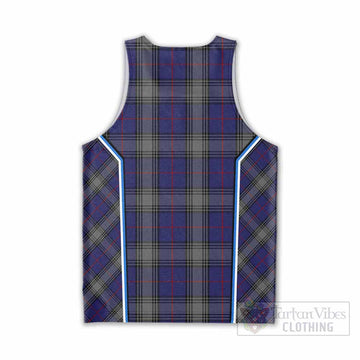 Kinnaird Tartan Crest Men Tank Top Scotland Coat of Arm Flag Style