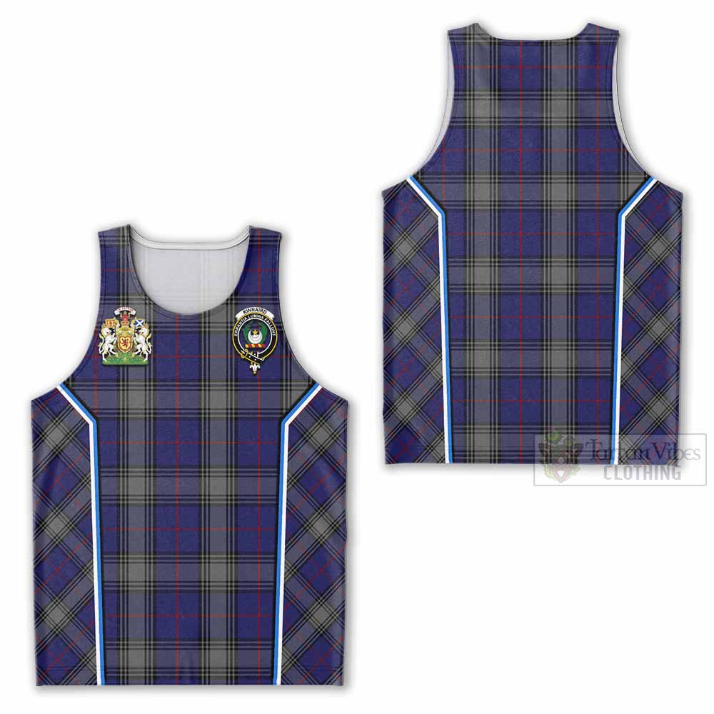 Kinnaird Tartan Crest Men Tank Top Scotland Coat of Arm Flag Style - Tartan Vibes Clothing