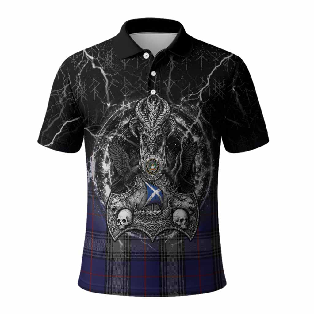 Kinnaird Tartan Crest Polo Shirt Celtic Odin's Raven Legacy