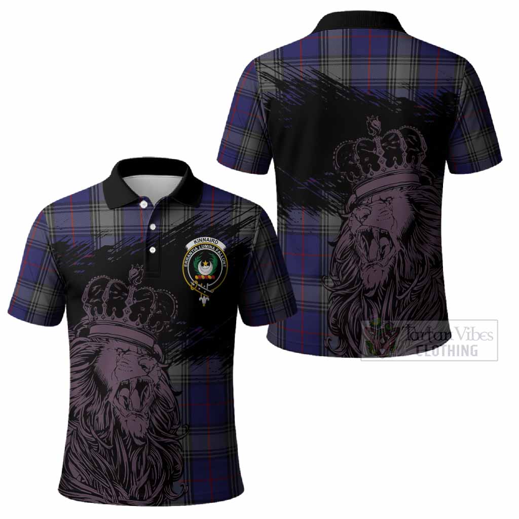 Kinnaird Tartan Crest Polo Shirt Crowned Lion Heritage Style