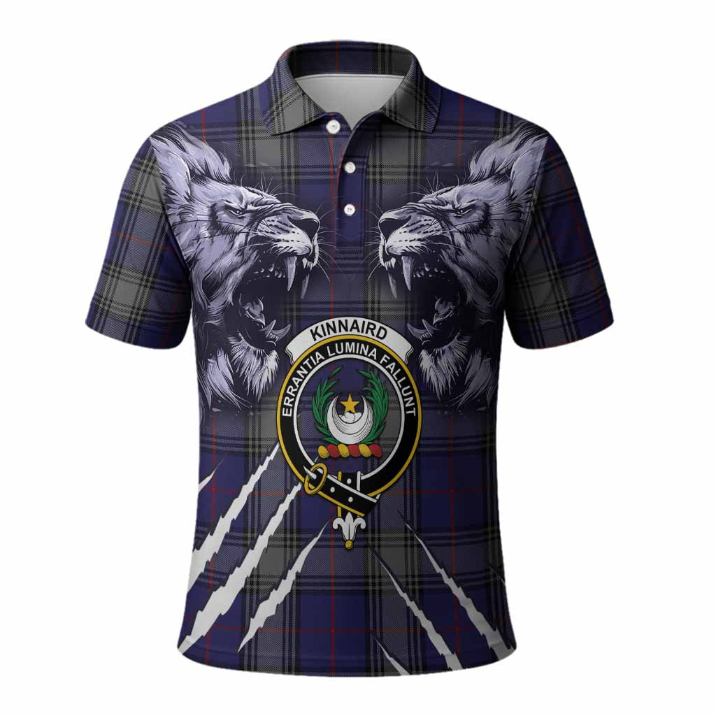 Kinnaird Tartan Crest Polo Shirt Ferocious Lion Style