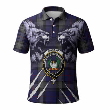 Kinnaird Tartan Crest Polo Shirt Ferocious Lion Style