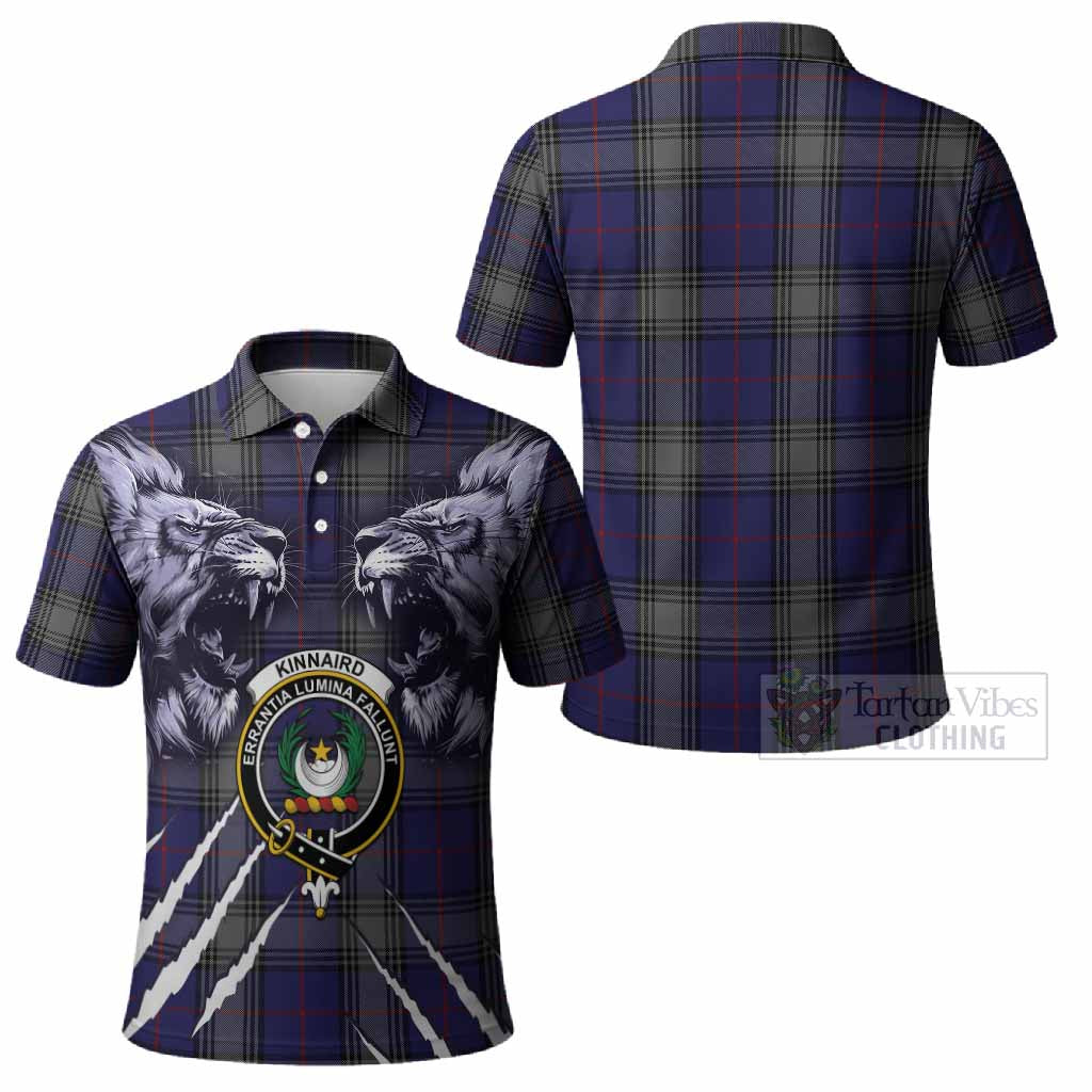 Kinnaird Tartan Crest Polo Shirt Ferocious Lion Style