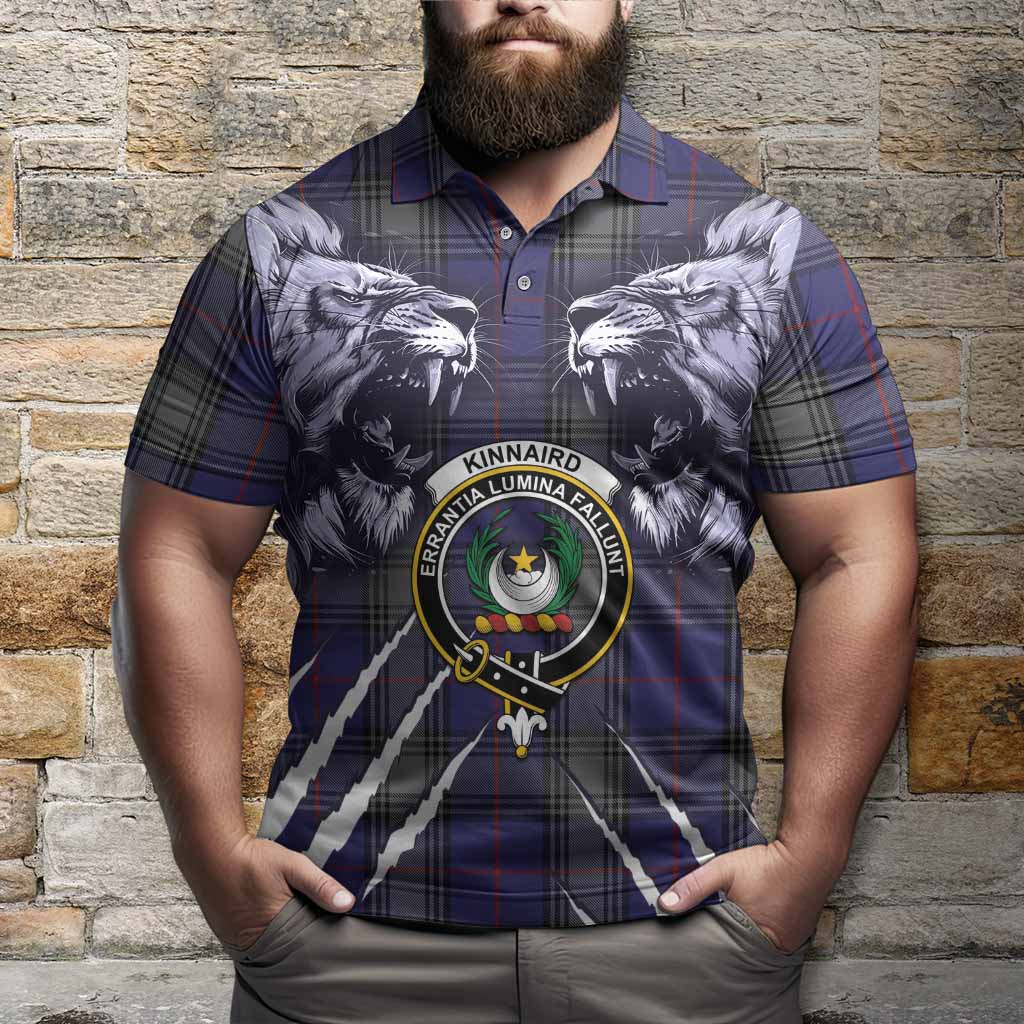 Kinnaird Tartan Crest Polo Shirt Ferocious Lion Style