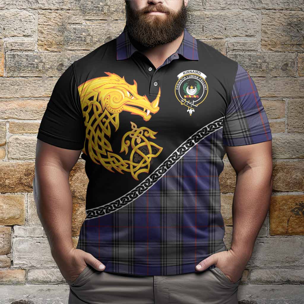 Kinnaird Tartan Crest Polo Shirt Legendary Dragon Knot Half Style