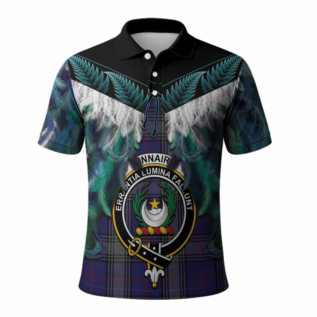 Kinnaird Tartan Crest Polo Shirt New Zealand Maori Korowai Cloak