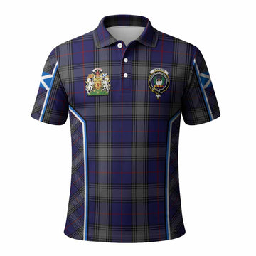 Kinnaird Tartan Crest Polo Shirt Scotland Coat of Arm Flag Style - Tartan Vibes Clothing